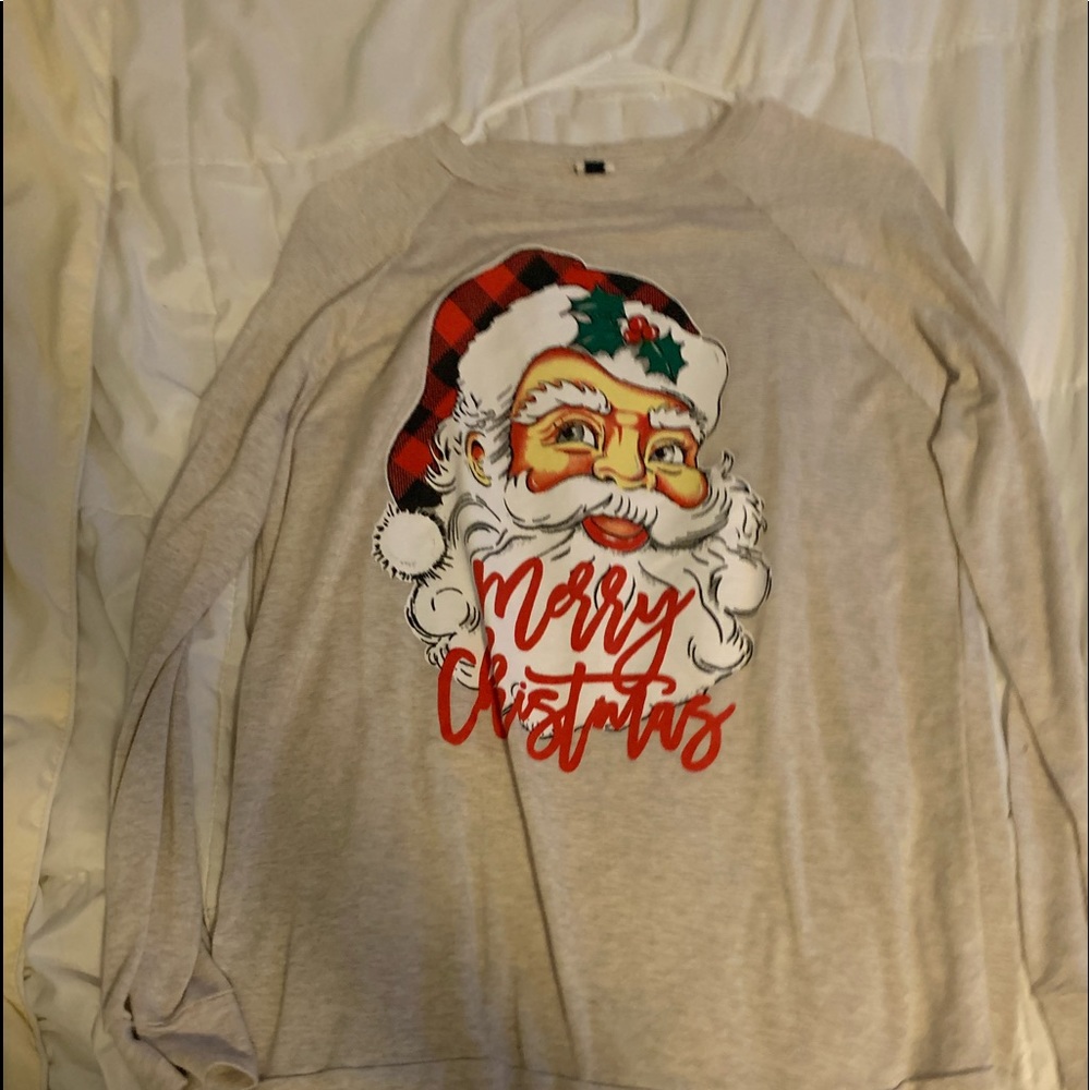 Long sleeve Santa holiday shirt